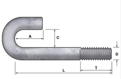 MS Anchor Bolt J-Bolts